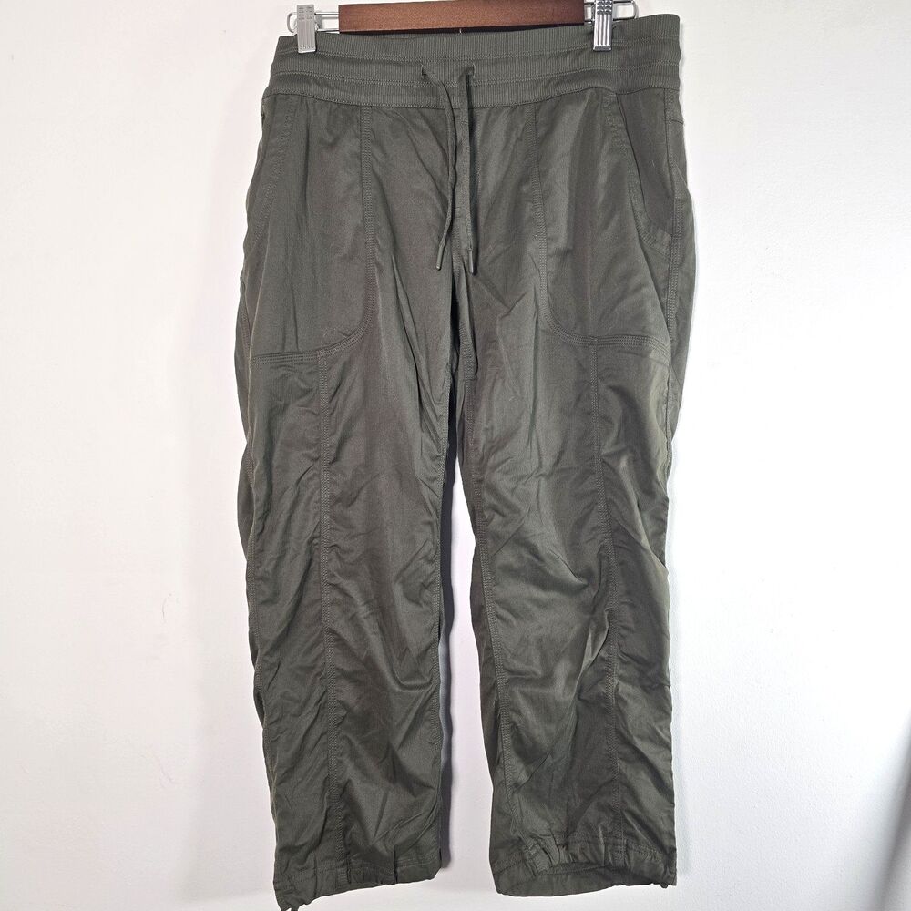 The North Face Aphrodite 2.0 Capri Women L Taupe Green Hiking Kayaking Walking